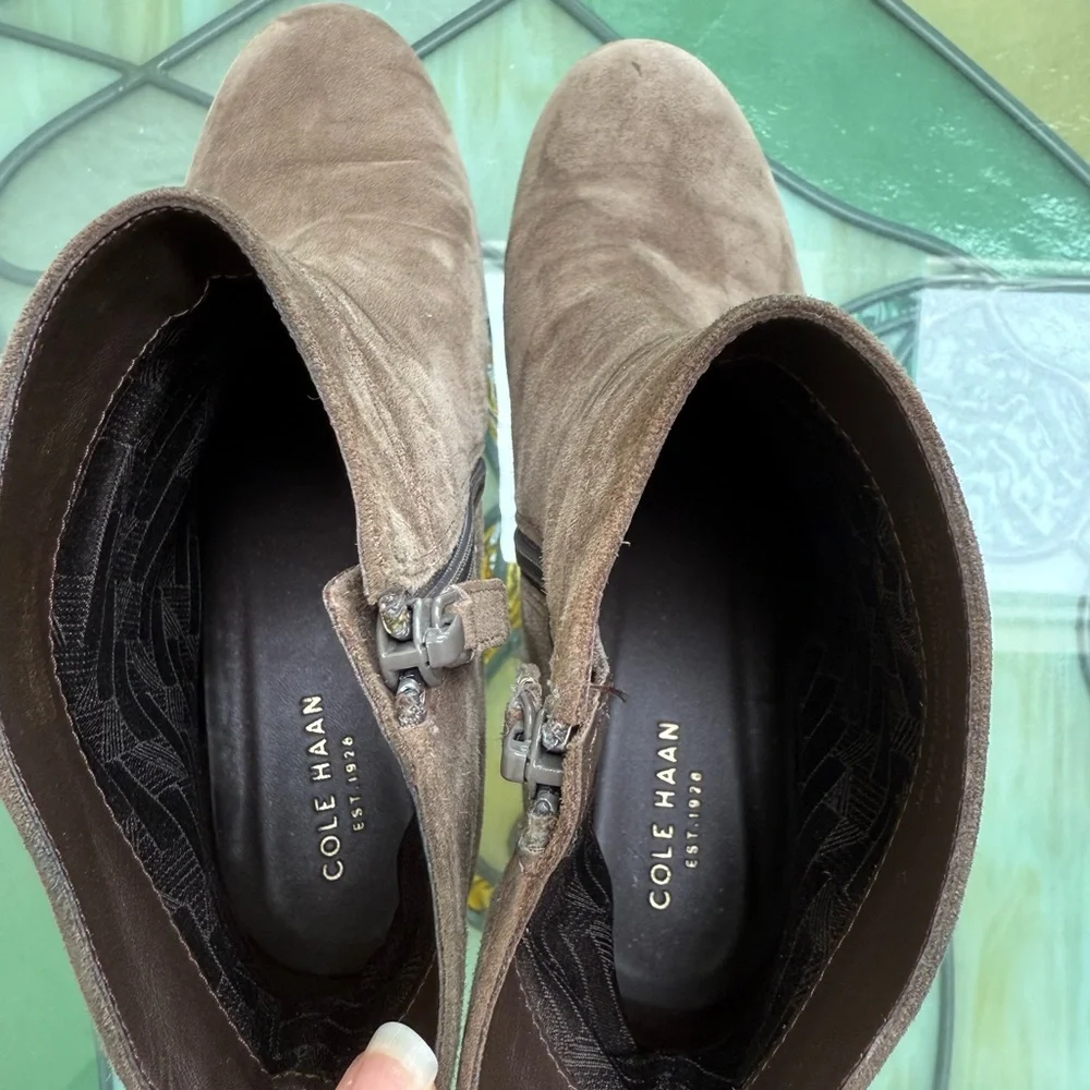 Cole Haan Arden Grand Bootie in Morel Suede Size 9.5B